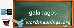 WordMeaning blackboard for galapagos